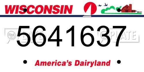 5641637 Wisconsin License Plate