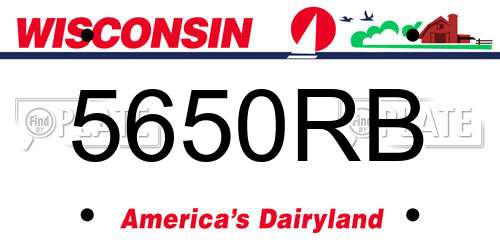 5650RB Wisconsin License Plate