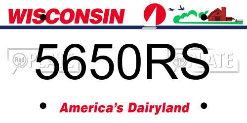 5650RS Wisconsin License Plate