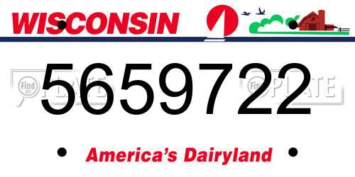 5659722 Wisconsin License Plate
