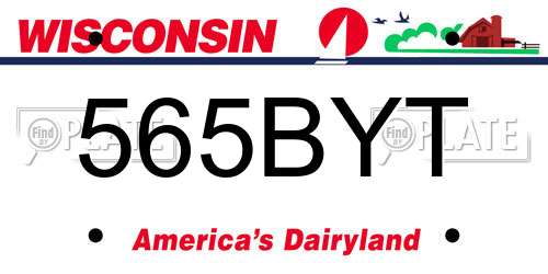 565BYT Wisconsin License Plate