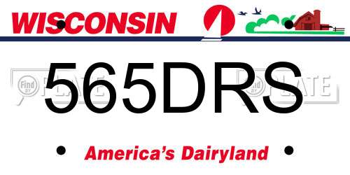565DRS Wisconsin License Plate