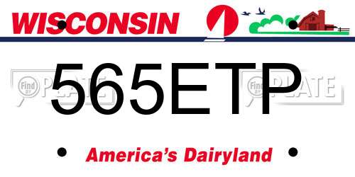 565ETP Wisconsin License Plate