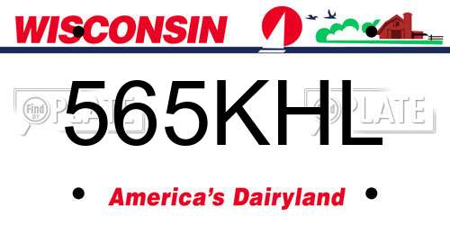565KHL Wisconsin License Plate