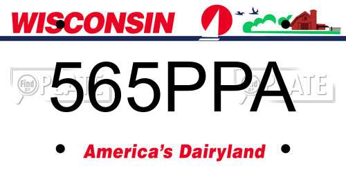 565PPA Wisconsin License Plate