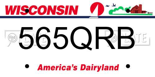 565QRB Wisconsin License Plate