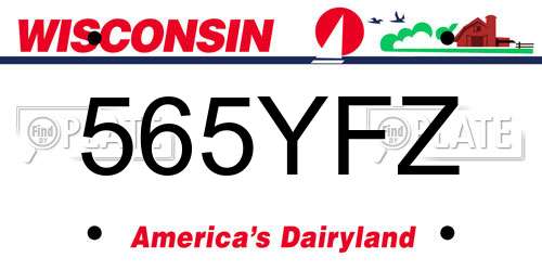 565YFZ Wisconsin License Plate