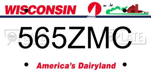 565ZMC Wisconsin License Plate