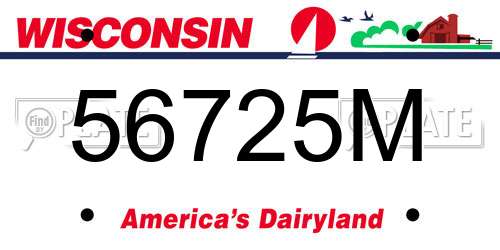56725M Wisconsin License Plate