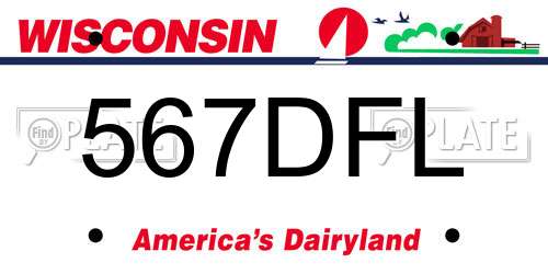 567DFL Wisconsin License Plate