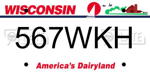 567WKH Wisconsin License Plate