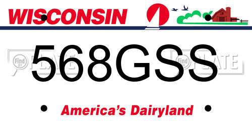 568GSS Wisconsin License Plate