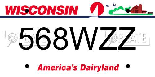 568WZZ Wisconsin License Plate