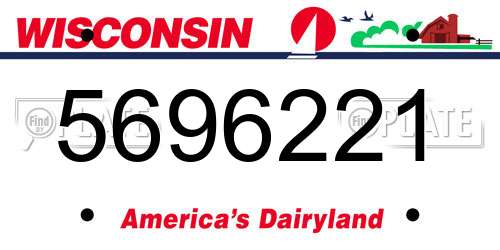 5696221 Wisconsin License Plate