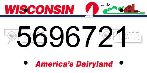 5696721 Wisconsin License Plate