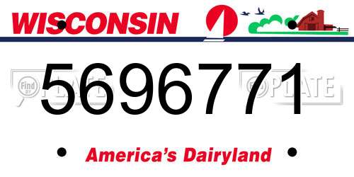 5696771 Wisconsin License Plate