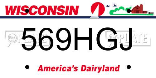 569HGJ Wisconsin License Plate
