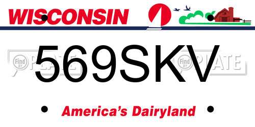 569SKV Wisconsin License Plate