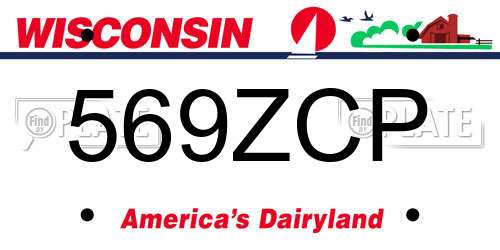 569ZCP Wisconsin License Plate