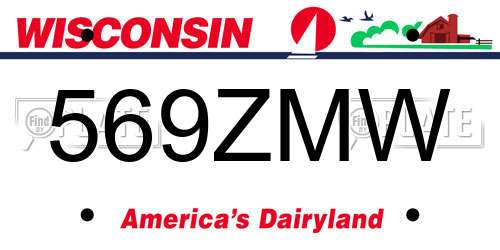 569ZMW Wisconsin License Plate