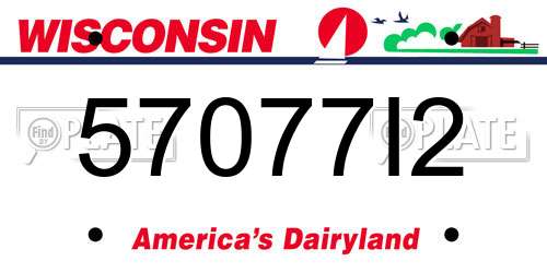 57077I2 Wisconsin License Plate