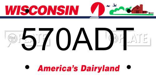 570ADT Wisconsin License Plate