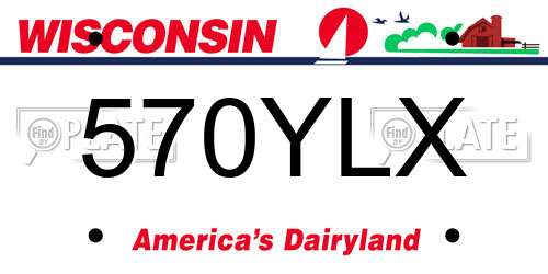 570YLX Wisconsin License Plate
