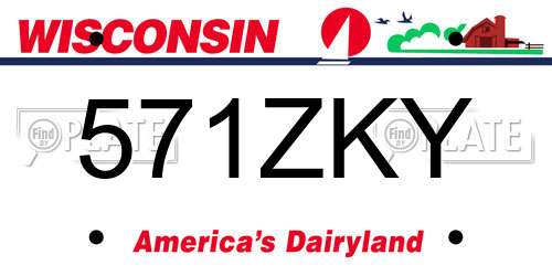 571ZKY Wisconsin License Plate
