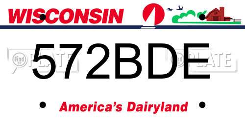 572BDE Wisconsin License Plate
