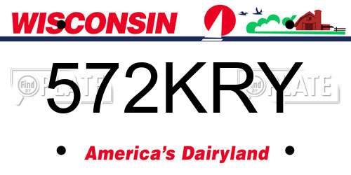 572KRY Wisconsin License Plate