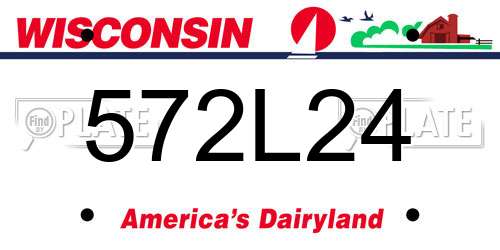 572L24 Wisconsin License Plate