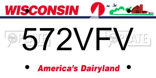 572VFV Wisconsin License Plate