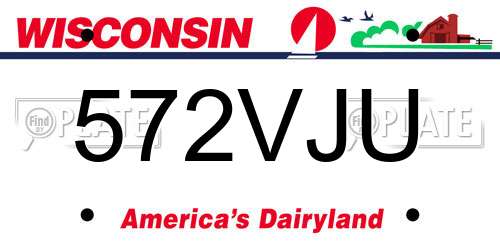 572VJU Wisconsin License Plate
