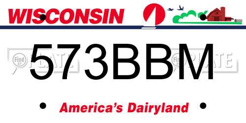 573BBM Wisconsin License Plate