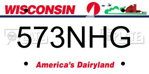 573NHG Wisconsin License Plate