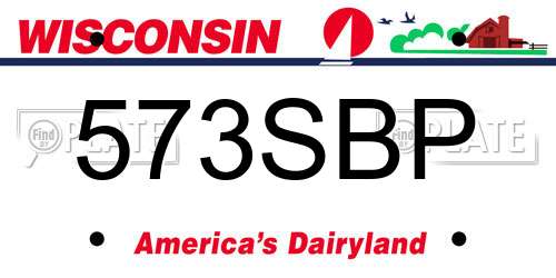 573SBP Wisconsin License Plate