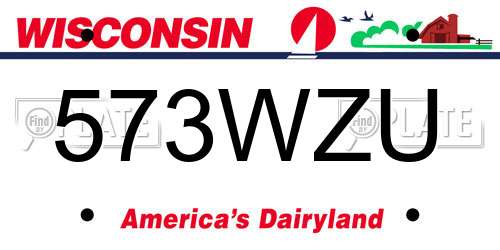 573WZU Wisconsin License Plate