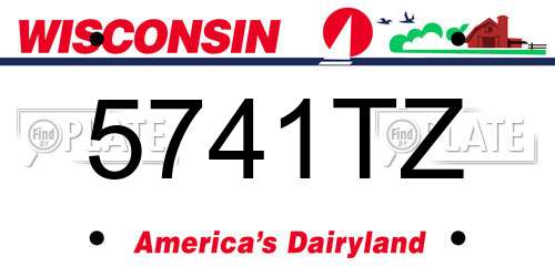 5741TZ Wisconsin License Plate