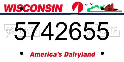 5742655 Wisconsin License Plate