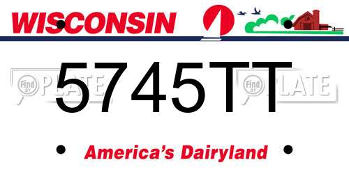 5745TT Wisconsin License Plate