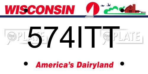574ITT Wisconsin License Plate