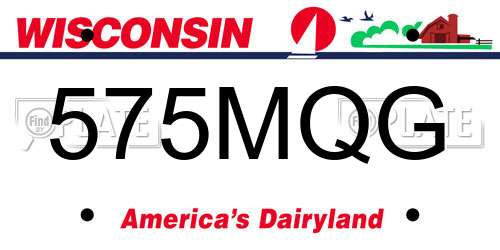 575MQG Wisconsin License Plate