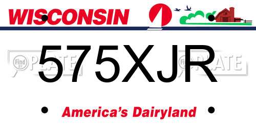 575XJR Wisconsin License Plate