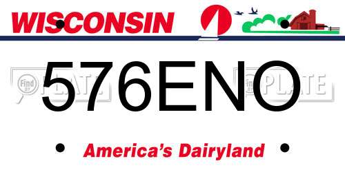 576ENO Wisconsin License Plate