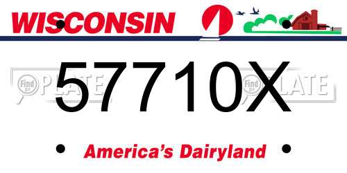 57710X Wisconsin License Plate