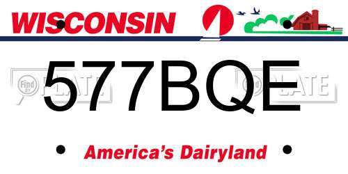 577BQE Wisconsin License Plate