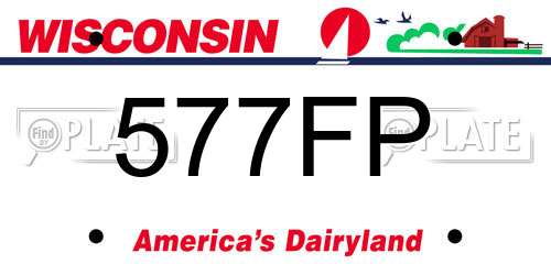 577FP Wisconsin License Plate