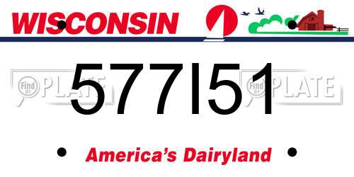 577I51 Wisconsin License Plate