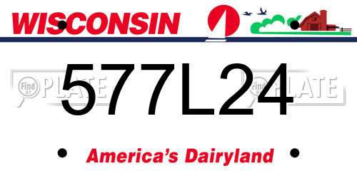 577L24 Wisconsin License Plate