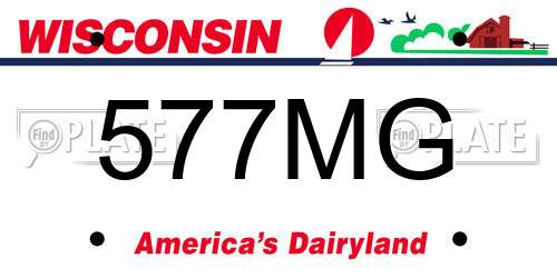 577MG Wisconsin License Plate